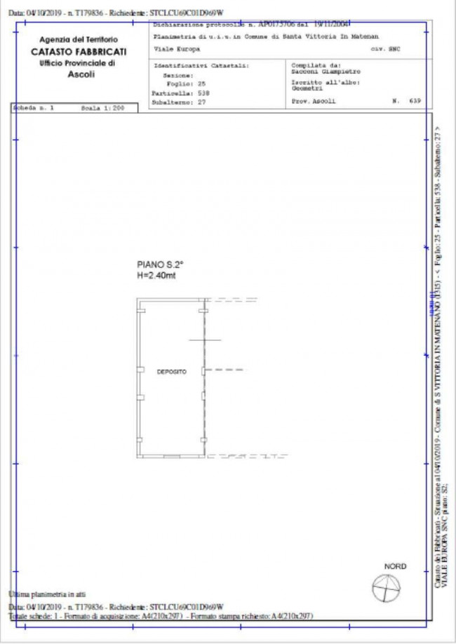 Locale Commerciale in vendita a Santa Vittoria in Matenano
