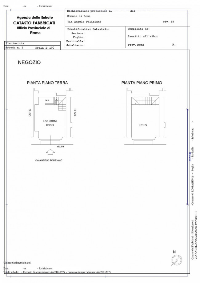 Locale commerciale in affitto