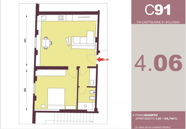 Appartamento in vendita a Castiglione, Bologna (BO)